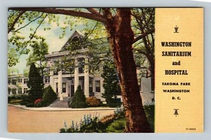 Sanitarium And Hospital Nurse Entrance Takoma Park VintageWashington DC Postcard - Picture 1 of 2
