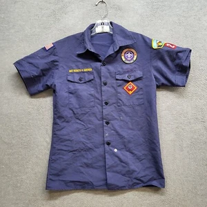 Boy Scouts Of America Boy Button Up Shirt Large Logo California Patches READ - Picture 1 of 12