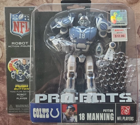 PRO-BOTS COLTS 18 PEYTON MANNING Robot Action Figure 2008 NFL ToyQuest Cover