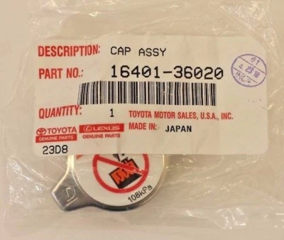 TAPA RADIADOR LEXUS OEM FÁBRICA 2001-2004 LS430 (16401-36020) Foto 1 de 3