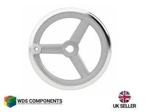 Alu Handrad mit gedrehter Felge Keilnutbohrung Gewindebohrung für Griff WDS - Bild 1 von 3