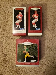 Hallmark Joe Montana Ornament Set Chiefs 49ers Notre Dame - Picture 1 of 4