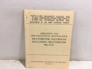 TM 11-6625-203-12. Betrieb/Wartung Multimeter AN/URM-105 & ME-77. 1959 - Bild 1 von 7