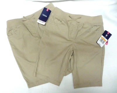 ¡NUEVO CON ETIQUETAS! 2 pares de pantalones cortos chinos IZOD para niñas y niños talla 7 Foto 1 de 4