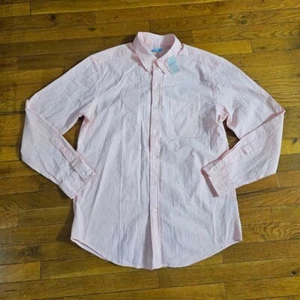J.McLaughlin Men's Striped Button Up Shirt Size L Pink - Picture 1 of 9