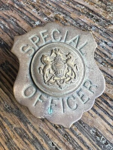 Antikes "Special Officer" Abzeichen um 1800 - Pennsylvania State Seal - Messing Pi - Bild 1 von 6
