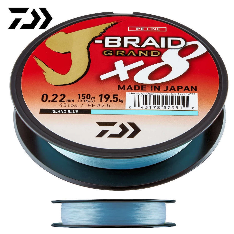 Daiwa J-Braid Grand X8 135m Blau NEU Stärke zur Auswahl Daiwa Mastershop - Bild 1 von 1