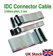 IDC Header Jumper Connector, 2.54mm pitch, 2 row, 30cm flat ribbon cable, female