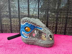 Mattel Jurassic World Velociraptor Blue Chop 'N Roar Dinosaur Mask Jurassic Park - Picture 1 of 6