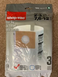 Genuine vacuum bag Shop Vac Type B 906 68 906-68 370SW 9066800 2 2.5 gallon - Picture 1 of 4