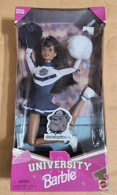 University Barbie Black Doll Georgetown Cheerleader Special Edition 1996 Mattel  - Image 1 of 4