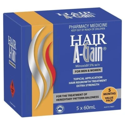 Regain HairAGain 5 X 60ml Hair Treatment (5 Months Supply) Hair Regrowth - image 1 of 4
