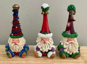 Christmas Santa Gnome Figures Set of Three - Picture 1 of 2