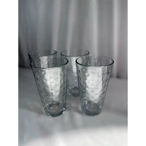 4 Vintage Libbey Glassware, Drinking Glasses Optic Coin, Dot, Bubble Pattern - Picture 1 of 4