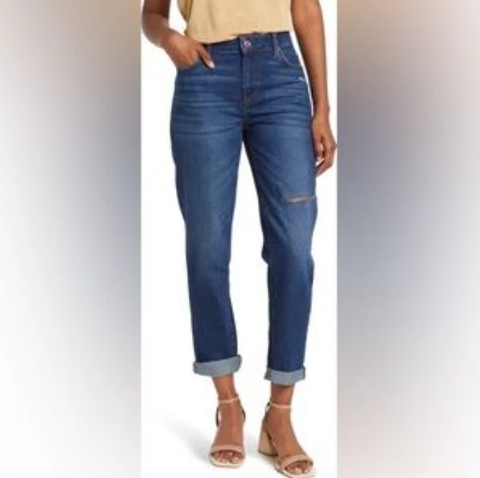 Seven7 The Marilyn Vaqueros Relajados Boyfriend - Azul Profundo - Talla 12 Foto 1 de 1