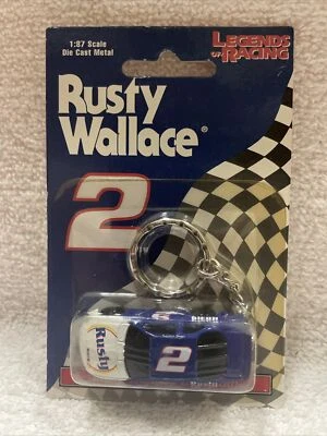 Rusty Wallace #2 Mobile RUSTY 1/87 Scale Keychain  - Image 1 of 3