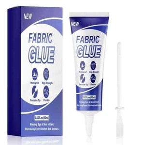 Fabric Glue Permanent,Clear Fabric Glue for Clothing Washable,Leather Repair60ML - Picture 1 of 7