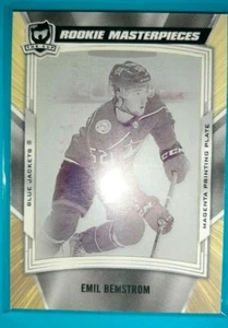 EMIL BEMSTROM 2019-20 THE CUP ROOKIE MASTERPIECES MAGENTA PRINTING PLATE 1 of 1 - Picture 1 of 3