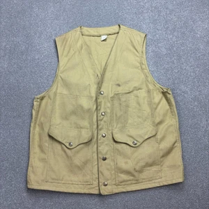CC Filson Vest Adult Medium Brown Waistcoat Size 40 100% Cotton Outdoors USA Men - Picture 1 of 10
