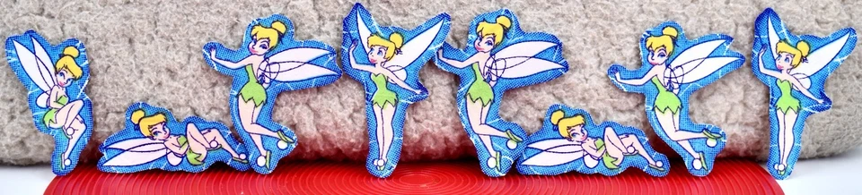 Apliques de transferencia de Campanilla Disney, azul, vestido verde, 8x, Campanilla, 3"x2" Foto 1 de 1