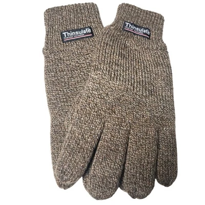 Acogedores Guantes Tejidos de Invierno Marrón Mármol Clima Frío Mensajes de Mensajes Unisex Cálidos Hombres L Foto 1 de 4