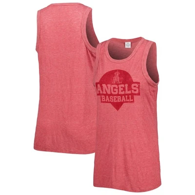 Women's Soft as a Grape Red Los Angeles Angels Tri-Blend Tank Top - Image 1 of 3