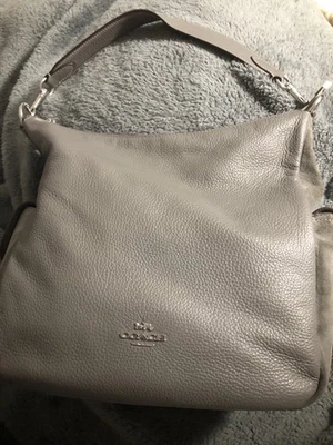 Bolso de Hombro Coach C1522 Pennie Gris Cuero/Gamuza Bandolera/Hobo Foto 1 de 4