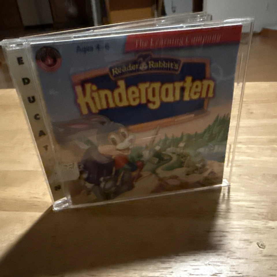 Reader Rabbit Kindergarten  Case With Broken Spindle Booklet And Game - Image 1 of 4