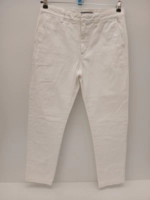 Ralph Lauren Womens White Tapered Jeans 100% Cotton Size UK 8 Inside Leg 28". - Image 1 of 4