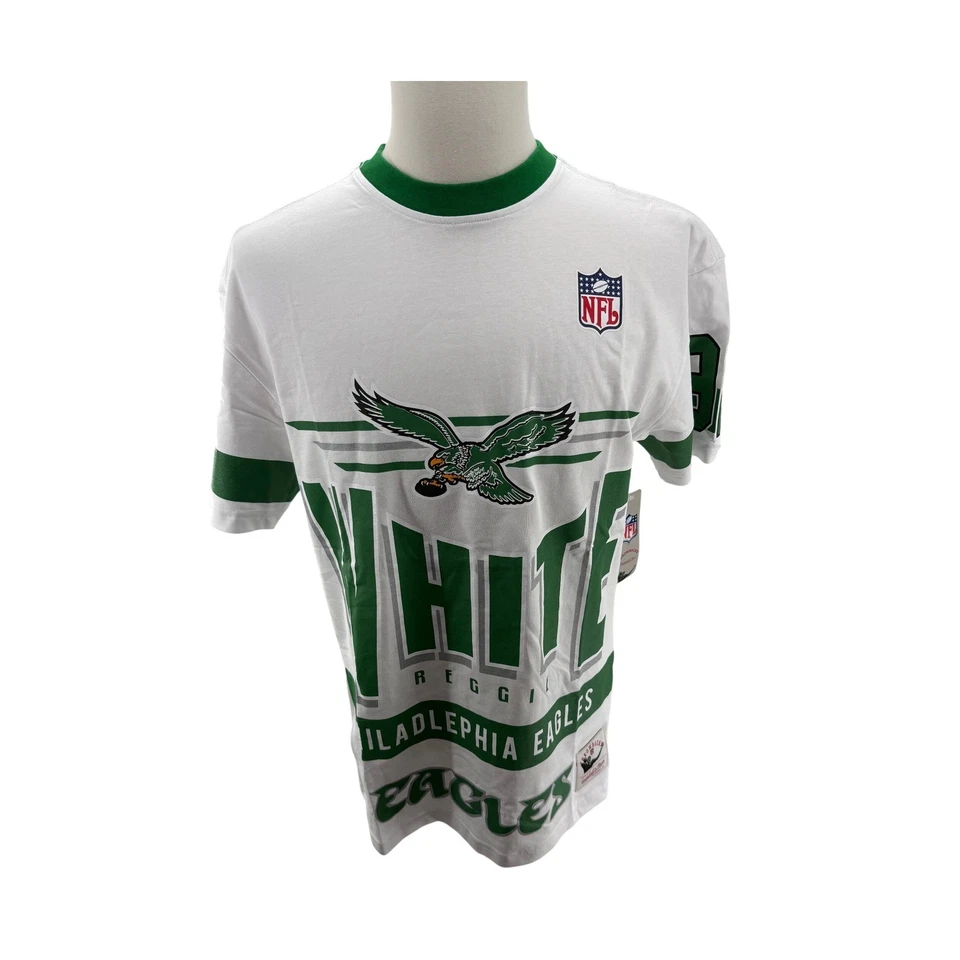 Camiseta Mitchell & Ness Philadelphia Eagles Blanca 92 NFL Retro Para Hombre Pequeña Foto 1 de 4