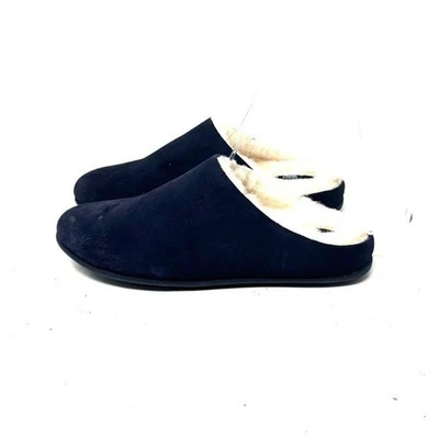 Fitflop 海军蓝麂皮绒 Chrissie 拖鞋女式 7 码 — 第 1/4 张图片