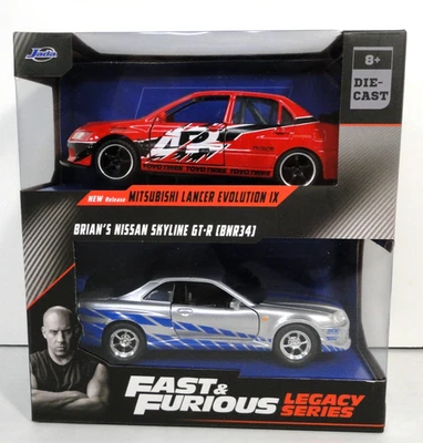 Jada Die Cast 1/32 Fast & Furious Legacy Series Twin Pack Lancer Evo & Skyline - Image 1 of 4
