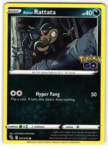 ALOLAN RATTATA 041/078 POKÉMON GO ENGLISH POKEMON TCG - Picture 1 of 2