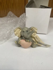 Neu mit Etikett Roman Vintage 1996 Vergissmeinknoten Elefant Vergiss nicht ich liebe dich Figur - Bild 1 von 5