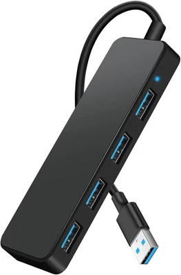 Hub USB 3.0, 4 Porte Sdoppiatore USB, Adattatore Multiporta USB Alta Velocità 5G - Immagine 1 di 4