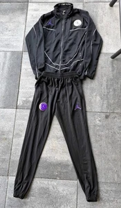 JORDAN PSG Tracksuit Sweatpants Jacket Black Purple S - FREE SHIPPING WORLDWIDE! - Picture 1 of 4