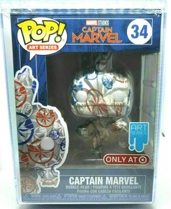 Fko FunkoPop Art Series Captain Marvel 34 Target Exclusive With Hard Stack - Picture 1 of 3