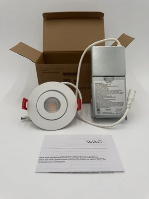 WAC Limited R2ERAR-W930-WT Lotos 6W 1 LED Round Adjustable Recessed Kit