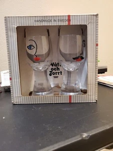 Set of SEA Glasbruk Kosta Sweden Renate Stock Design Man/Woman Glasses. - Picture 1 of 6