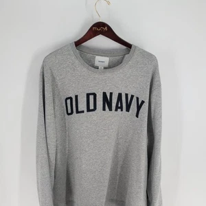 Old Navy Spell Out Crew Neck Classic Pullover Sweatshirt Heather Gray Size 2XL - Picture 1 of 8