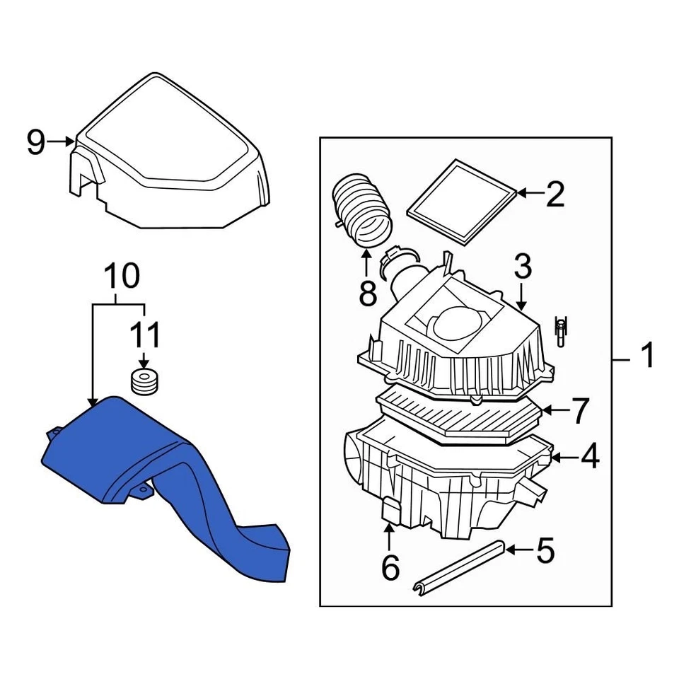 For Volvo XC90 2005-2011 Volvo Engine Air Intake Hose - Image 1 of 1