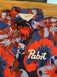 HandUP Hawaiian Shirt, Miami Floral, Button Up FlexGrid Button Up Pabst Cycling - Picture 1 of 5