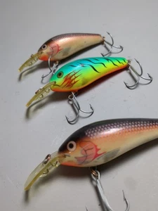Rapala Rattlin Fat Rap Irlanda Lote De Colección Sangrado Tigre de Fuego Ciruela Crankbaits - Imagen 1 de 14