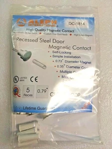 Prensa de contacto magnética de alarma apta para ALEPH DC 1814 para puerta de acero empotrada - Imagen 1 de 3