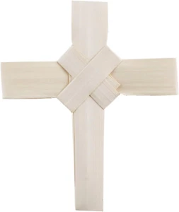 Palm Leaf Cross with Crossover Center Design, 4 Inch, Pack of 100 - Picture 1 of 1