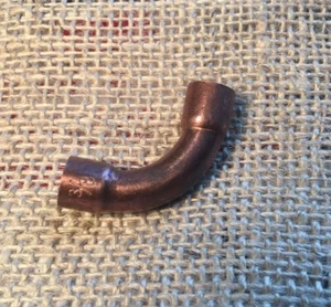 3/8” Long Radius 90 Degree Copper Elbow Fitting CxC ,ship fast CPR-45 - Picture 1 of 3
