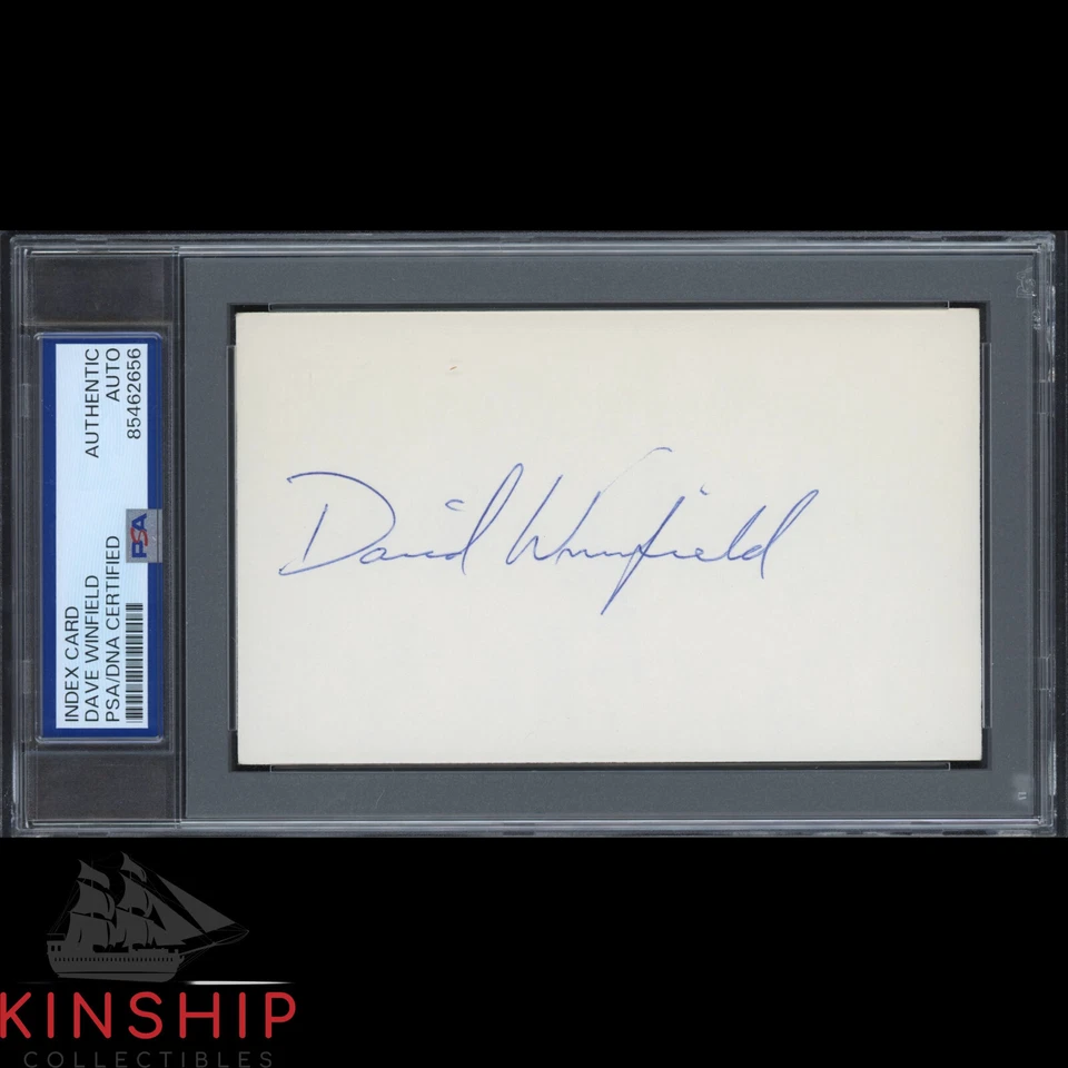 Dave Winfield signed 3x5 Index Card PSA DNA Slabbed Vintage HOF Auto C3930 - Image 1 of 1