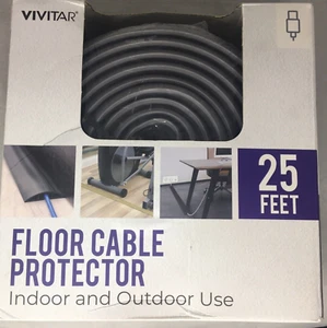 Vivatar HD Floor Cord Cable Protector 3 Channels Protect Cords 25 ft. Grey - Picture 1 of 3