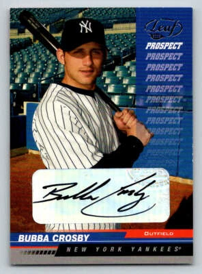 2005 Leaf AUTO #208 Bubba Crosby PROS (ref 203568) - Image 1 of 2