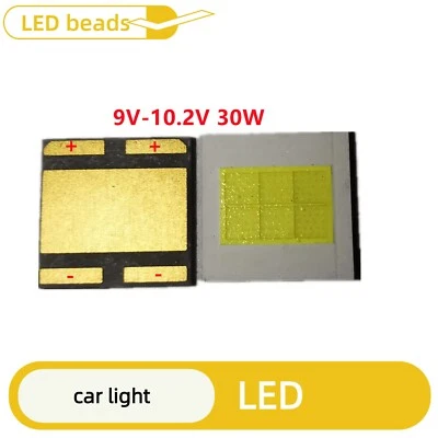 2pcs  30W 7070 9V led lamp beads 6500K Cold white Car daytime running light - Image 1 of 2